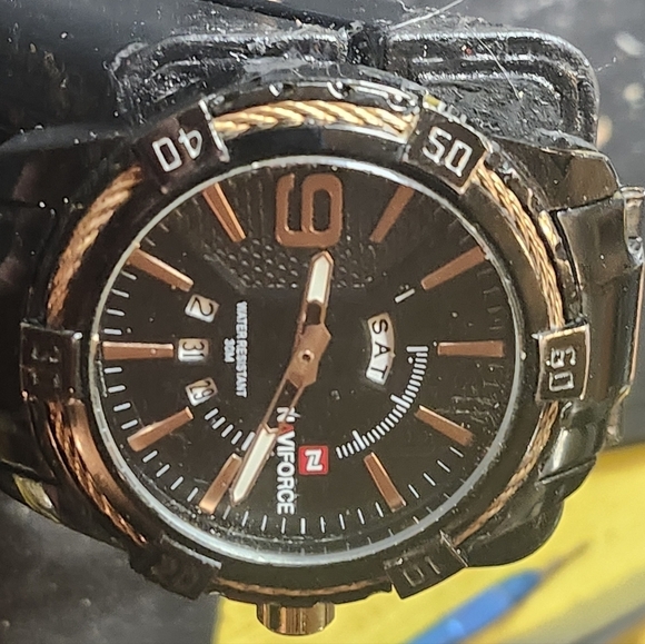 Mens Navi-force black and copper - Picture 3 of 7